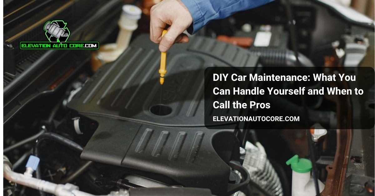 diy car maintenance what you can do yourself and what to leave to the pros