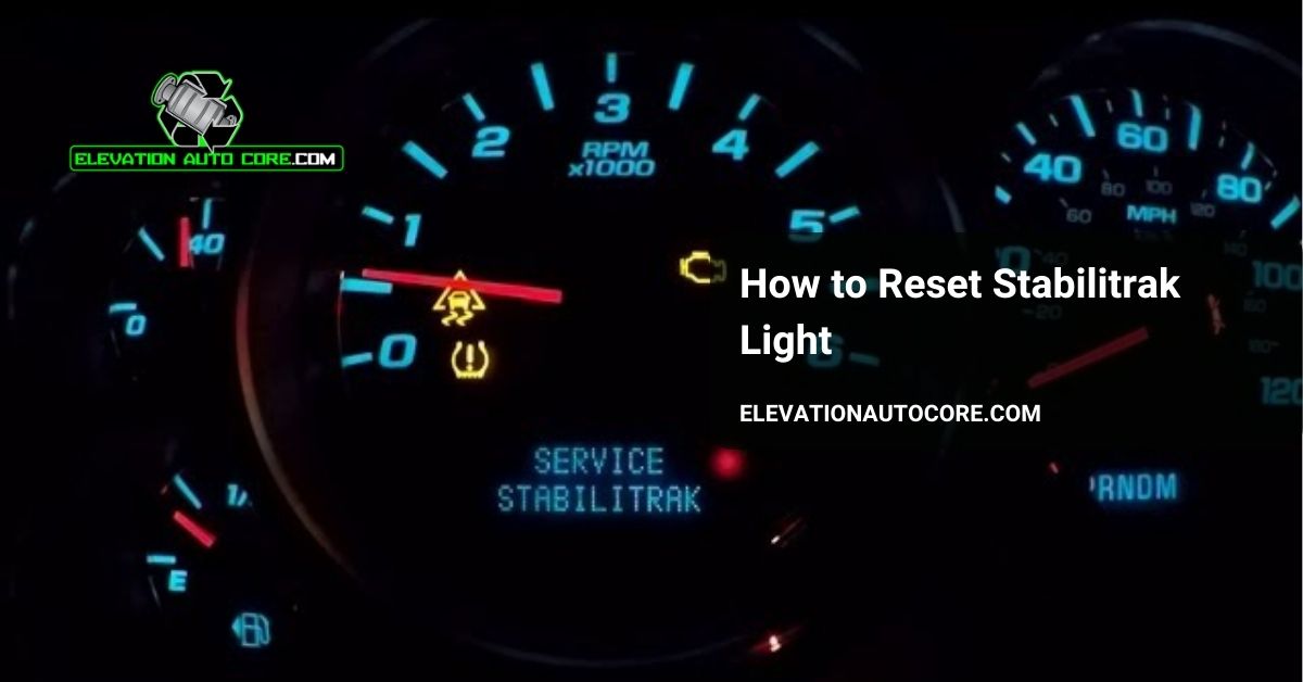 how to reset stabilitrak light