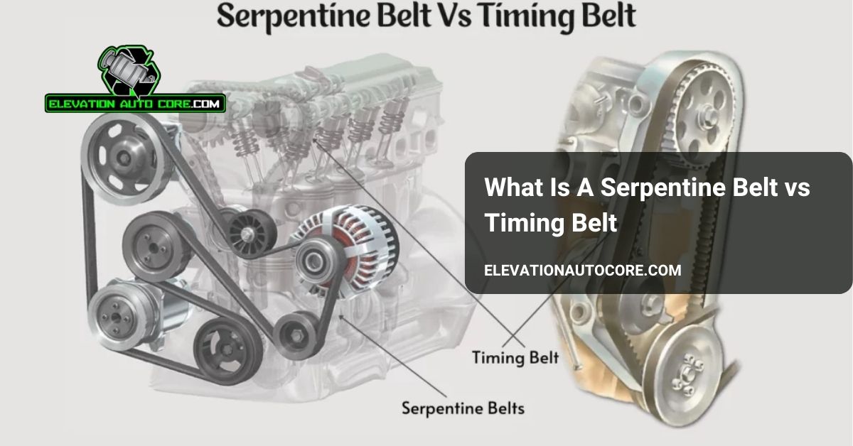 what is a serpentine belt vs timing belt